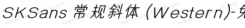 SKSans 常规斜体 (Western)字体转换